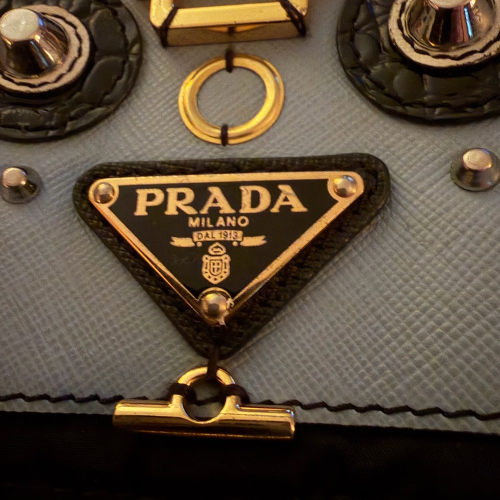 Prada Black Backpack with Yellow, Orange and Light Blue Accents - Picture 3 of 12